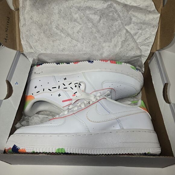 Nike Air Force 1 LV8 GS Doodles Drawing White Shoes DV1366-111 Size 6.5Y Retro - Picture 10 of 14